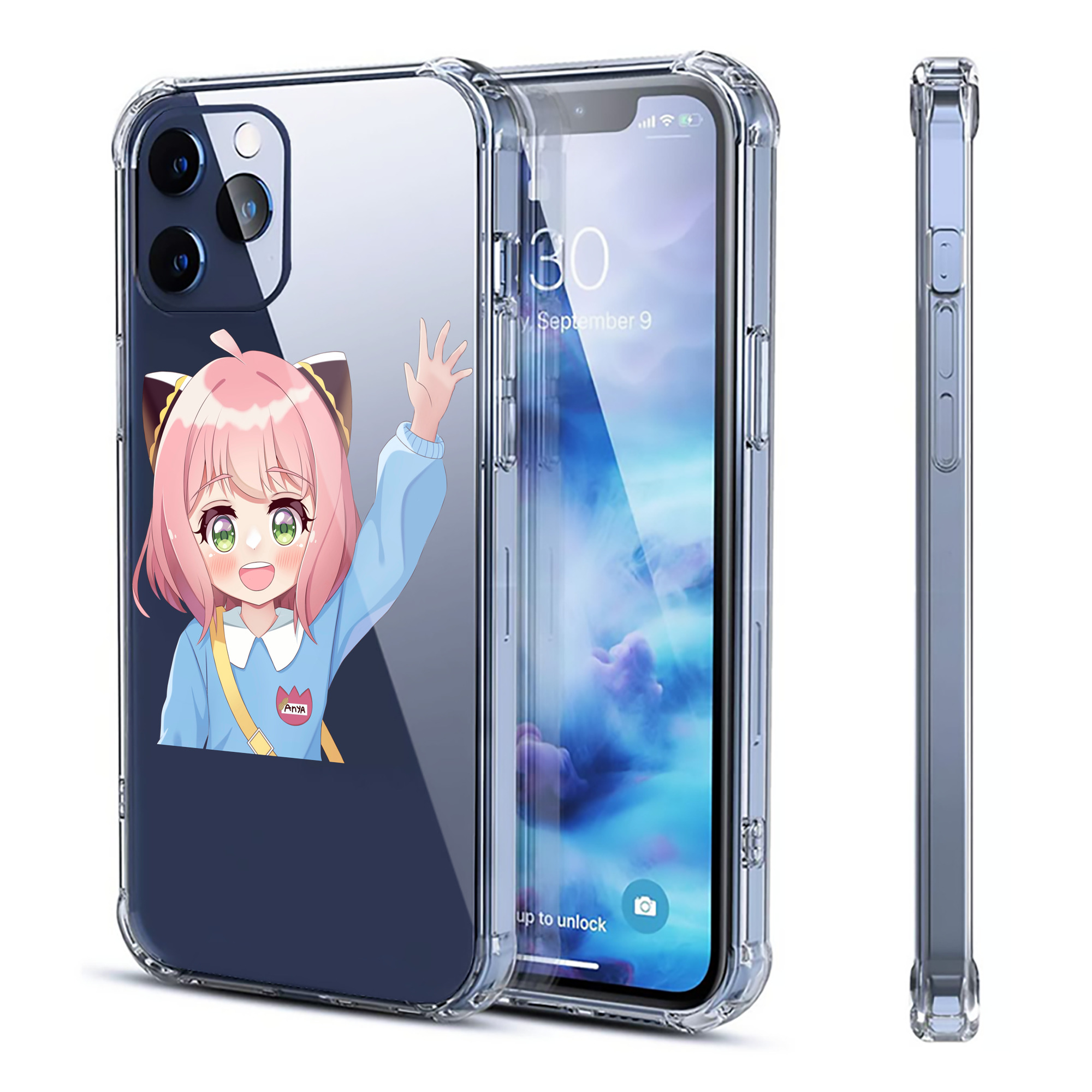 （画像用） SPY×FAMILY间谍家家酒 【iPhone 12シリーズ対応】透明スマホケース（クリアソフトケース）